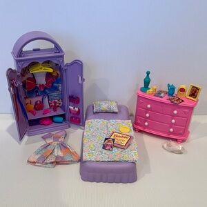 🩷 VERY RARE. Used. Barbie So Much To Do Bedroom - missing pieces